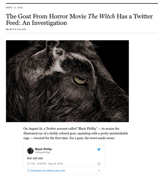 vulture black phillip article