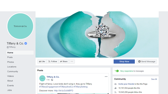 Tiffany's Facebook page