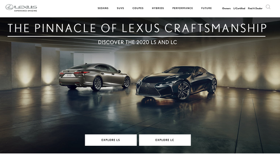 lexus landing page