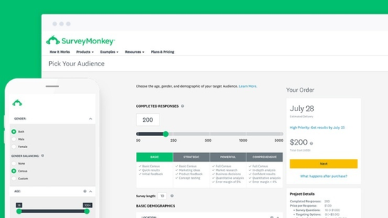SurveyMonkey is a great tool for collecting data on your target audience. 
