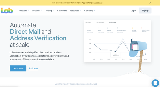 Lob Direct Mail Customer Contact Example