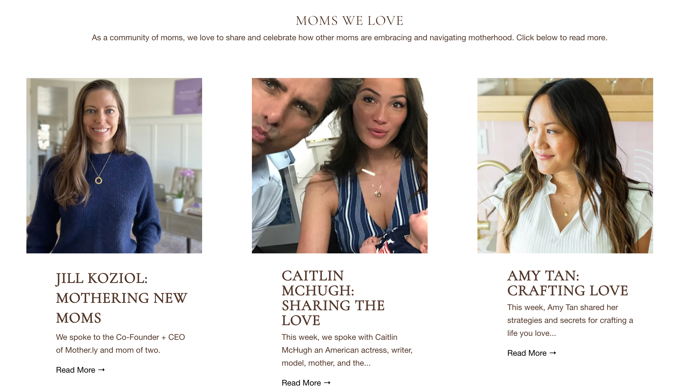 Moms We Love blog series.