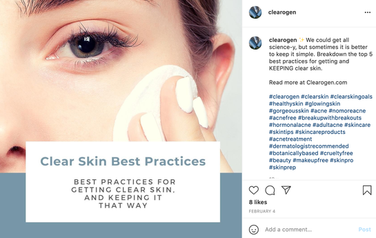 Clearogen's instagram