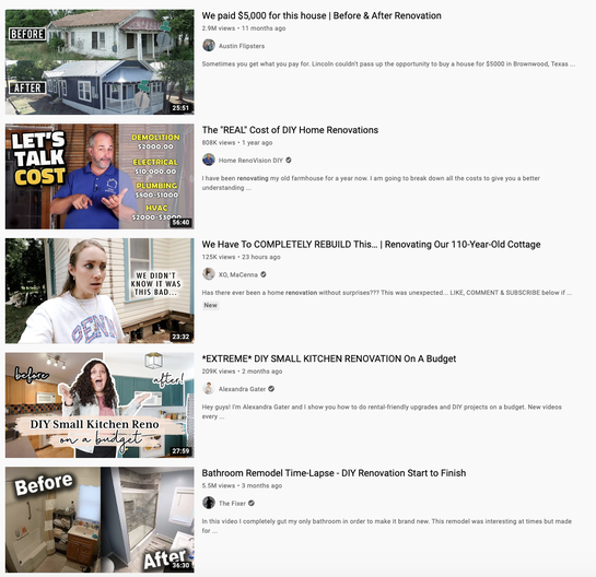 A catchy renovation video can rack in hundreds of thousands — if not millions! — of views.