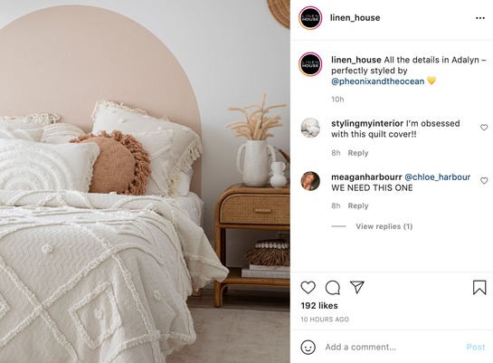 Linen House Instagram