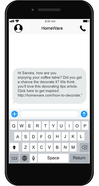 From promoting a sale to sharing a link to informative or entertaining content, the types of messages you can send are unlimited. Just make sure you have a clear CTA.