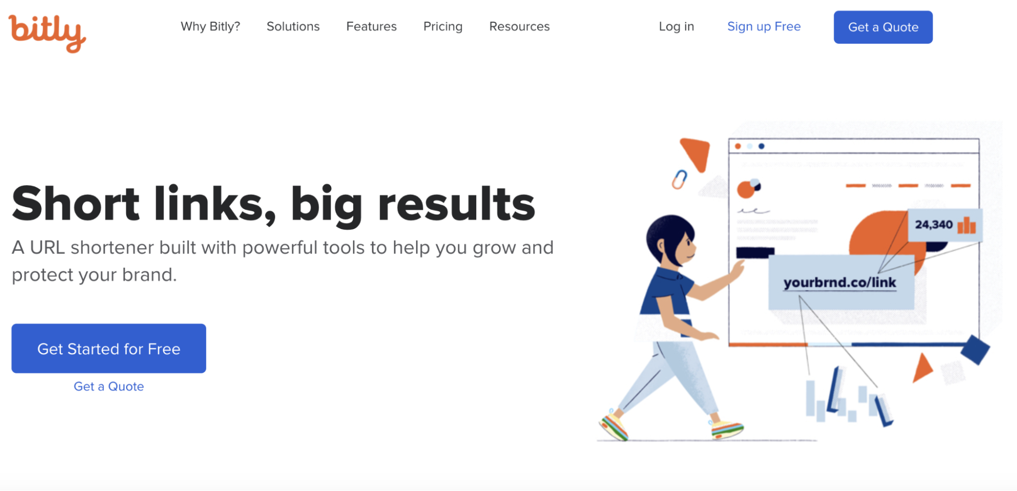 Bitly homepage