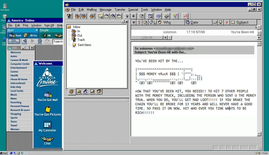 Luckily, most chain emails were relatively harmless. 