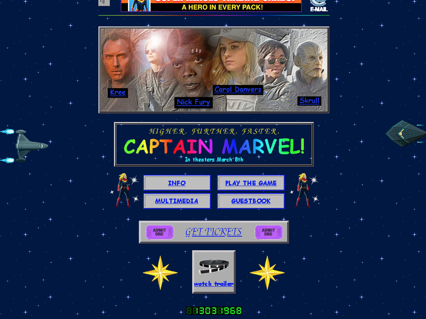 In 2019, Marvel launched a delightful ‘90s throwback website to promote Captain Marvel — complete with a guestbook!