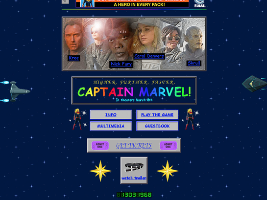In 2019, Marvel launched a delightful ‘90s throwback website to promote Captain Marvel — complete with a guestbook! 