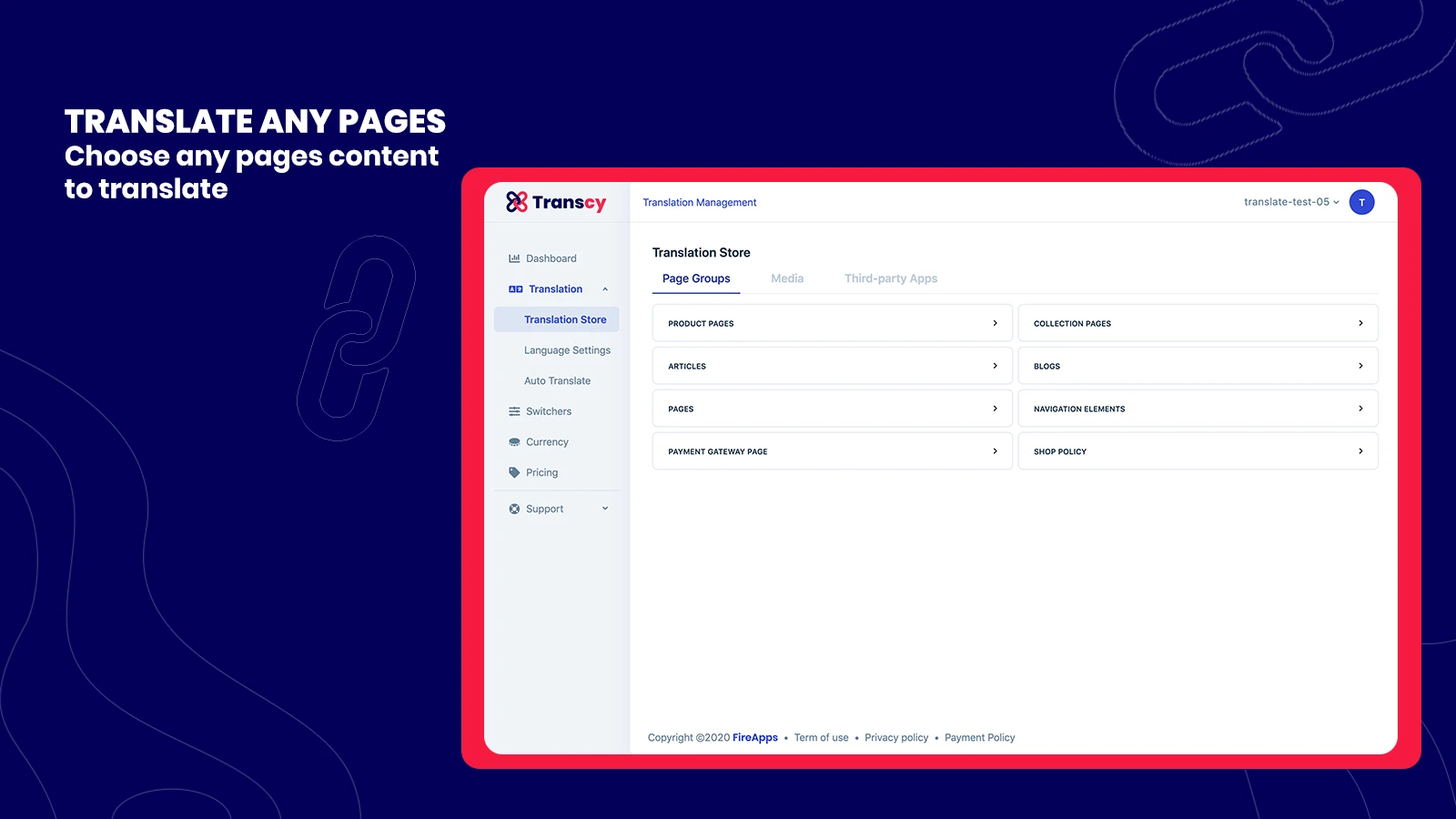 Transcy is one of the many translation apps available on Shopify.