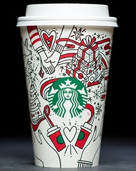 Starbucks Christmas cup brews controversy on social media