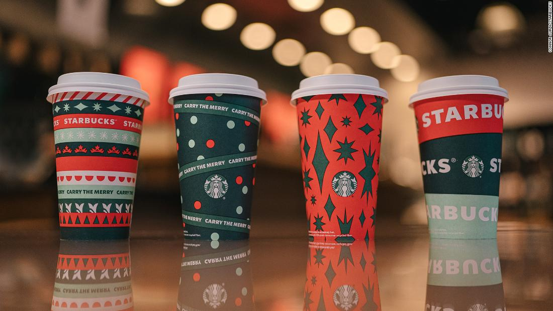 Starbucks holiday cups.