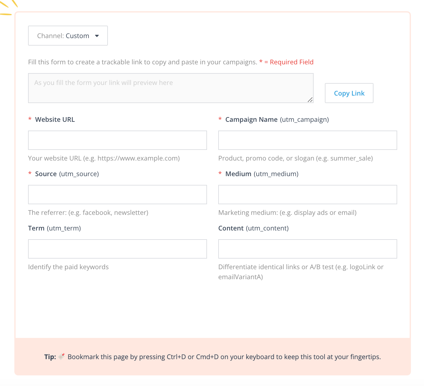 Successful marketing starts with accurate and robust data — that’s what the AdRoll UTM link builder is here for.