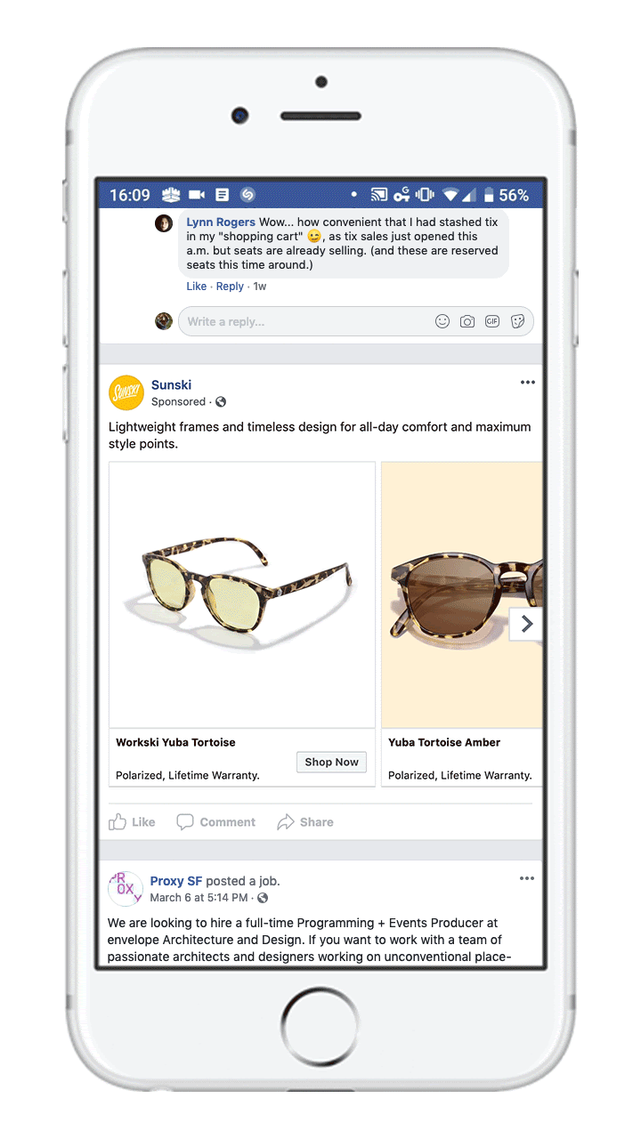 Brand awareness ads don’t have to be static and boring — get more engagement with a carousel social media ad powered by AdRoll.
