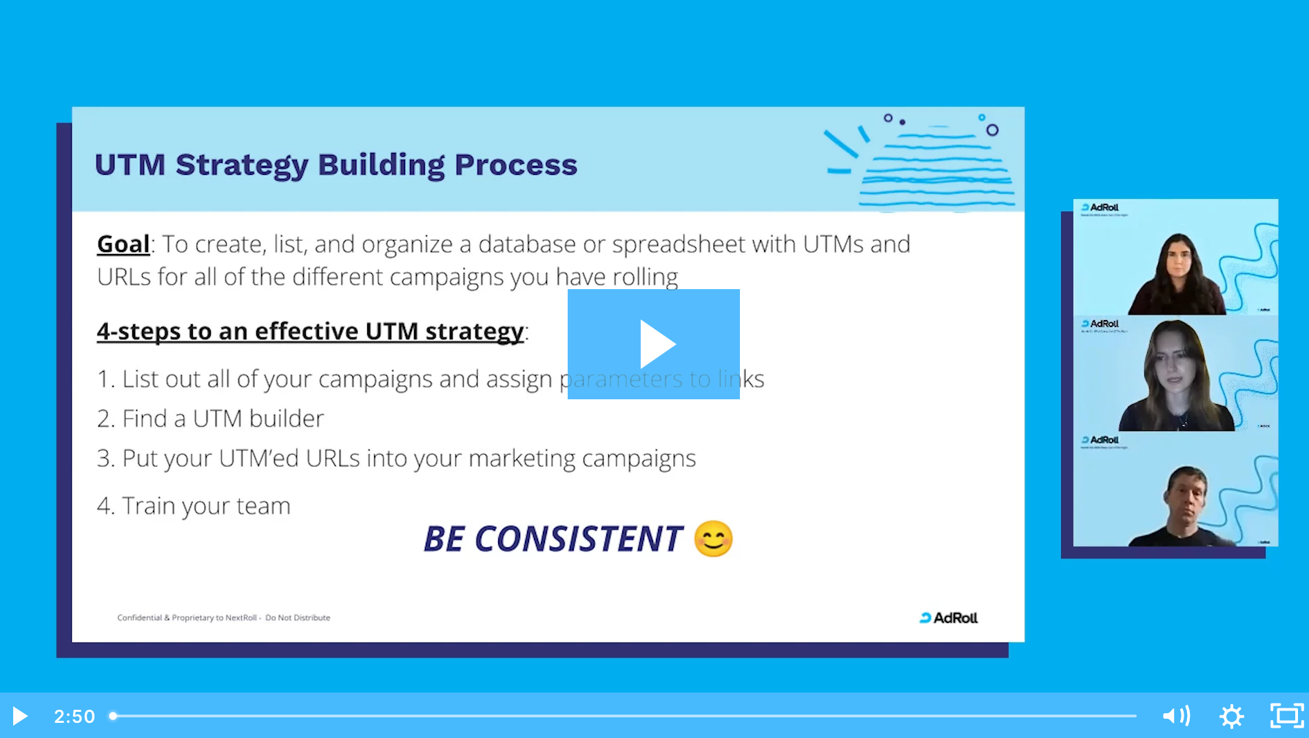 効果的なUTM戦略を構築する方法を示すビデオ