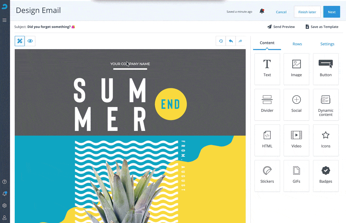 Plus: any emails you design will be mobile optimized!