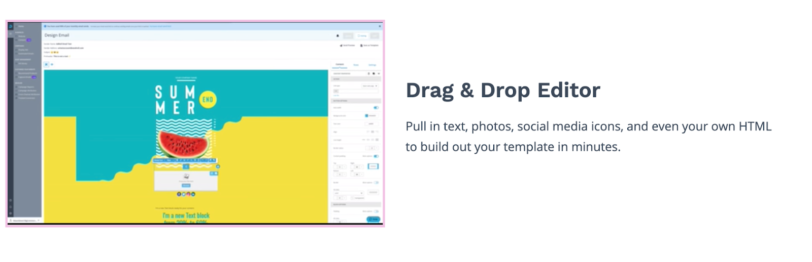 AdRoll의 드래그 앤 드롭 이메일 편집기는 코딩이 필요하지 않음을 의미합니다(자동으로 모바일에 반응합니다!)