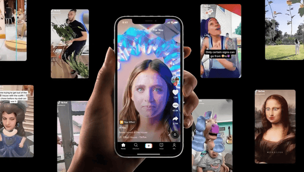 example of a branded effects ad on tiktok