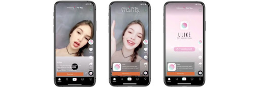 example of in-feed ad on TikTok