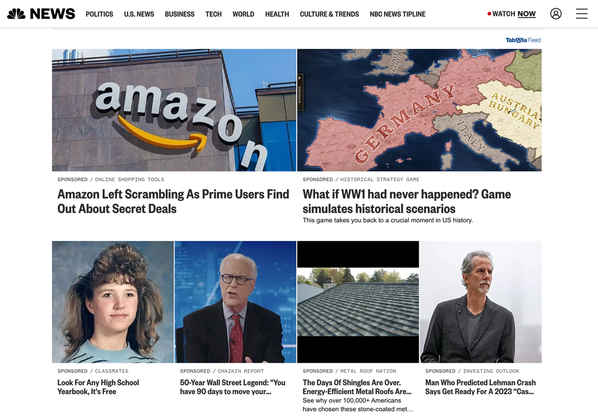 Example of a native ad on a website.