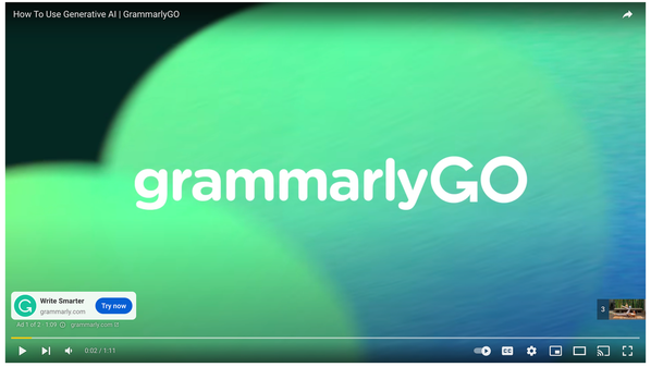 Example of a video ad.