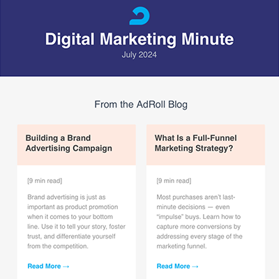 July 2024 Digital Marketing Minute newsletter. 