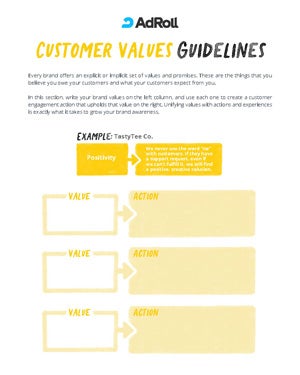 Customer Values Worksheet