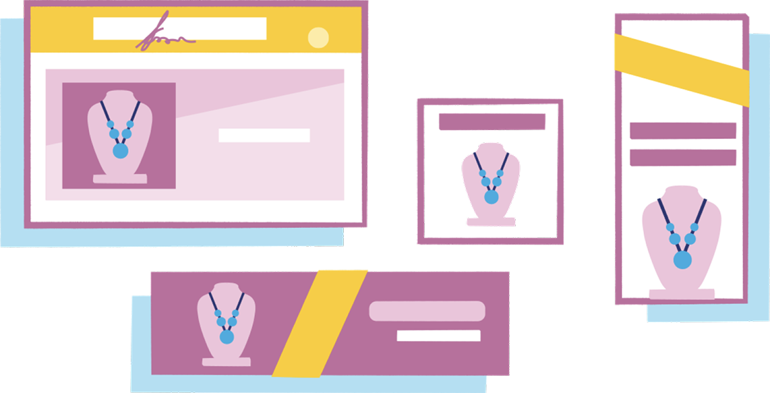 Dynamic Display Ads showing personalized product advertisements